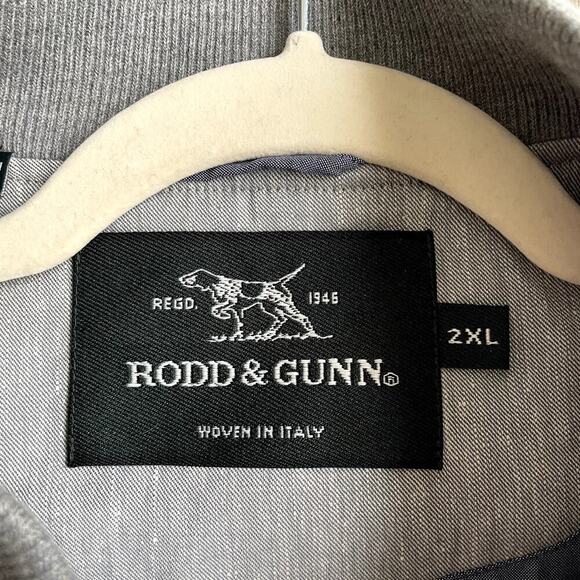 Rodd & Gunn Smoke Holmes Hill Linen Blend Bomber Jacket 2XL - Picture 6 of 9